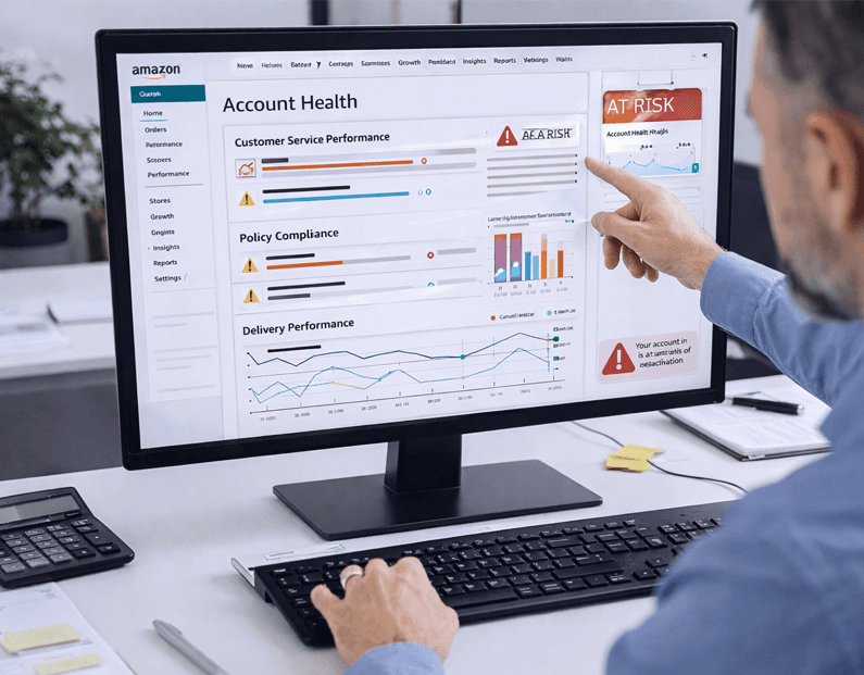 dịch vụ quản trị rủi ro và sức khỏe tài khoản amazon