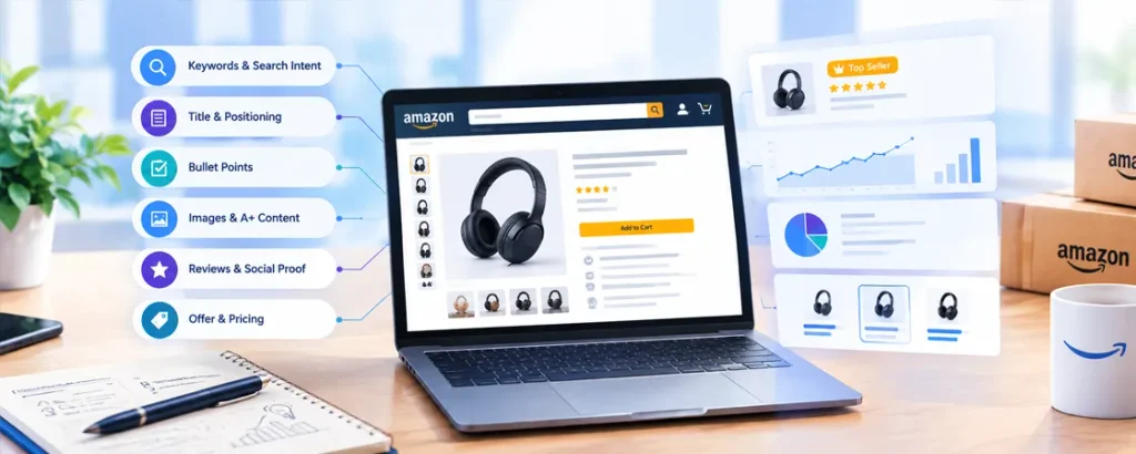 Phân tích listing Amazon top seller để nhận diện cấu trúc nội dung và chiến lược cạnh tranh